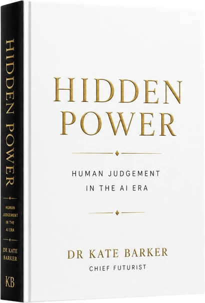 Hidden Power by Dr Kate Barker — hardcover edition, gold-foil title on a white cover.